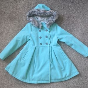 Medium Light Turquoise Cat & Jack Pea Coat